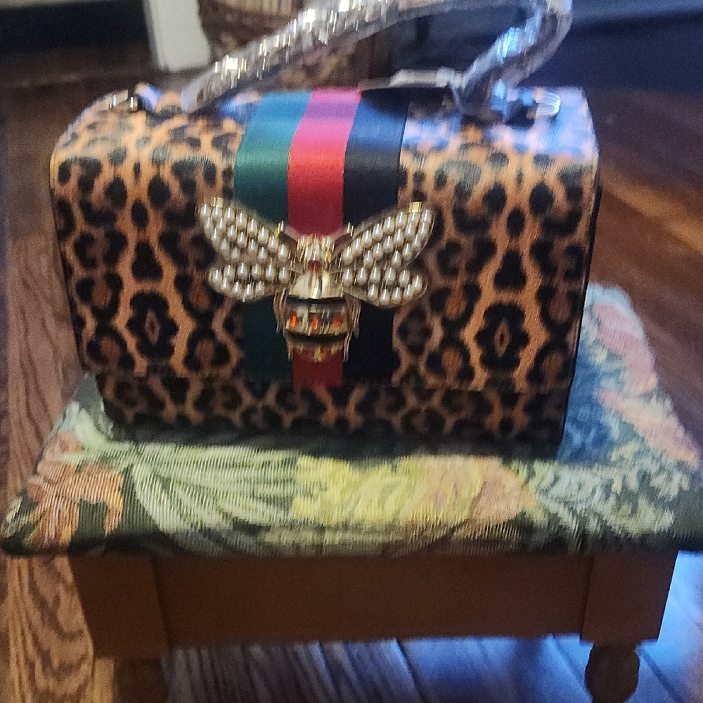 Gucci Mini Bag with Brown and Black Leopard Print